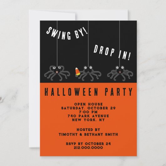 Cute Halloween Party Kaart (Voorkant)