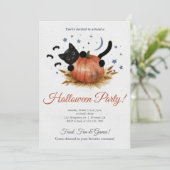 Cute Halloween Party Kaart (Staand voorkant)