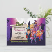 Cute Halloween Party Kaart (Staand voorkant)