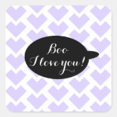 Cute Halloween Party Vierkante Sticker (Voorkant)