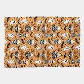 Cute Halloween-patroon Theedoek (Horizontaal)