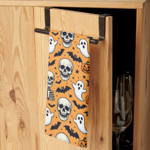 Cute Halloween-patroon Theedoek