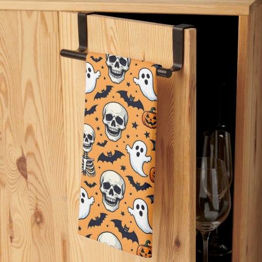 Cute Halloween-patroon Theedoek (Derde Gevouwen)