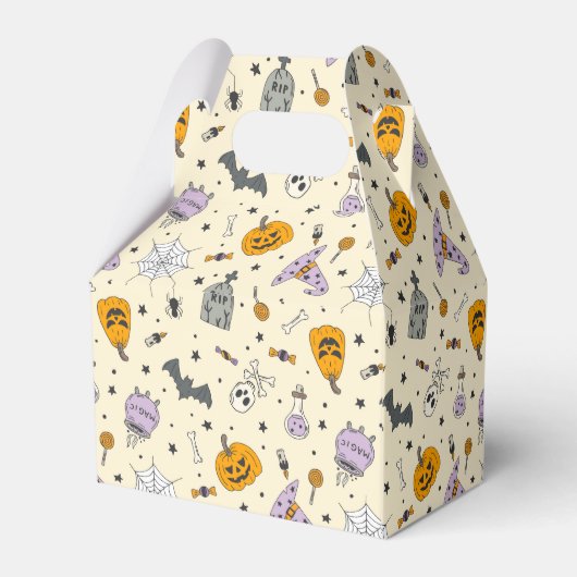 Cute Halloween Pattern Bedankdoosjes (Achterkant)