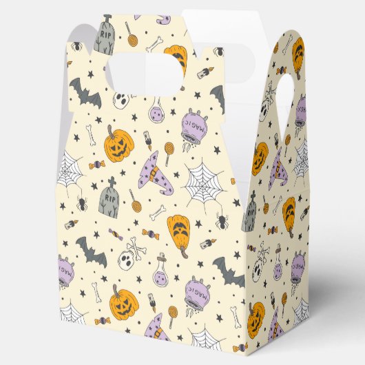 Cute Halloween Pattern Bedankdoosjes (Geopend)