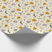 Cute Halloween Pattern Cadeaupapier (Hoek)