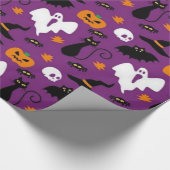 Cute Halloween Pattern Cadeaupapier (Hoek)