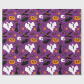Cute Halloween Pattern Cadeaupapier (Vlak)