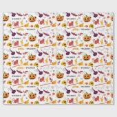 Cute Halloween Pattern Cadeaupapier (Vlak)