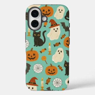 Cute Halloween Pattern iPhone 16 Hoesje