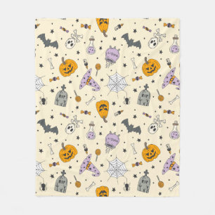 Cute Halloween Pattern Fleece Deken