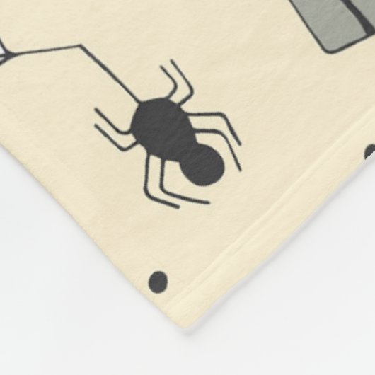 Cute Halloween Pattern Fleece Deken (Hoek)