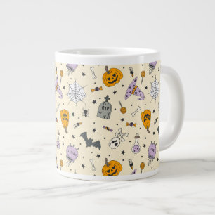Cute Halloween Pattern Grote Koffiekop