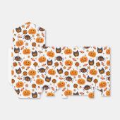 Cute Halloween Pattern Illustratie Bedankdoosjes (Uitgevouwen)