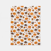 Cute Halloween Pattern Illustratie Fleece Deken (Voorkant)