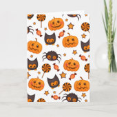Cute Halloween Pattern Illustratie Kaart (Voorkant)