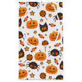 Cute Halloween Pattern Illustratie Klein Cadeauzakje (Achterkant)