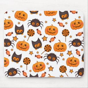 Cute Halloween Pattern Illustratie Muismat