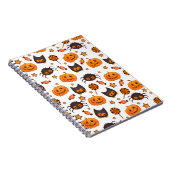 Cute Halloween Pattern Illustratie Notitieboek (Rechterzijde)