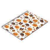 Cute Halloween Pattern Illustratie Notitieboek (Linkerzijde)