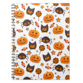 Cute Halloween Pattern Illustratie Notitieboek (Voorkant)
