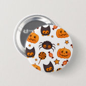 Cute Halloween Pattern Illustratie Ronde Button 5,7 Cm (Voorkant /achterkant)