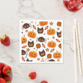 Cute Halloween Pattern Illustratie Servet (Insitu)