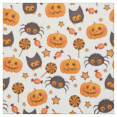 Cute Halloween Pattern Illustratie Stof (Swatch)
