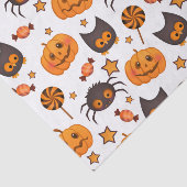 Cute Halloween Pattern Illustratie Tissuepapier (Detail)