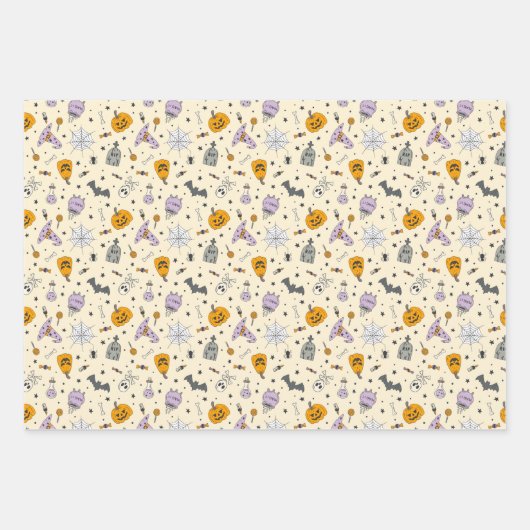 Cute Halloween Pattern Inpakpapier Vel (Voorkant 3)