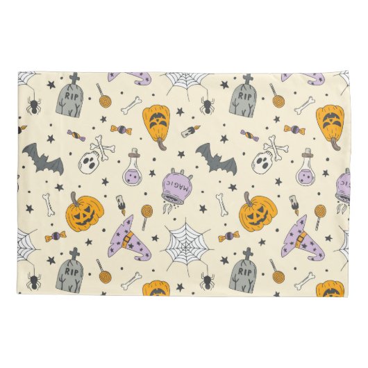 Cute Halloween Pattern Kussensloop (Achterkant)