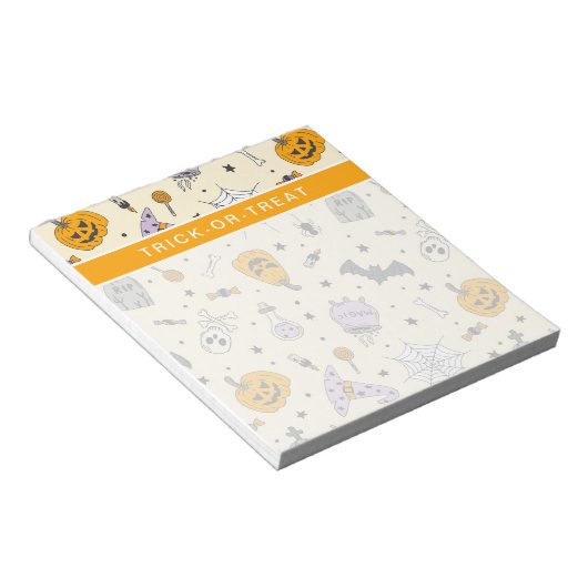 Cute Halloween Pattern Notitieblok (Schuin)