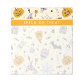 Cute Halloween Pattern Notitieblok (Voorkant)