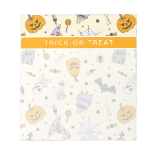 Cute Halloween Pattern Notitieblok