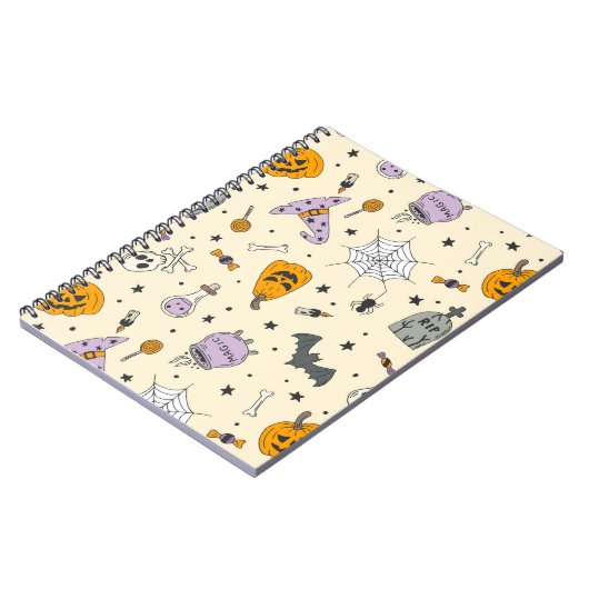 Cute Halloween Pattern Notitieboek (Linkerzijde)
