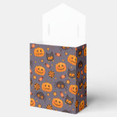 Cute Halloween Pattern Paarse Achtergrond Bedankdoosjes (Geopend)