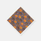 Cute Halloween Pattern Paarse Achtergrond Servet (Hoek)