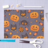 Cute Halloween Pattern Paarse Achtergrond Tissuepapier (Craft)