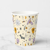 Cute Halloween Pattern Papieren Bekers (Rechts)