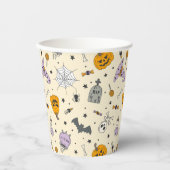 Cute Halloween Pattern Papieren Bekers (Voorkant)