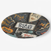 Cute Halloween Pattern Papieren Bordje (Gekanteld)