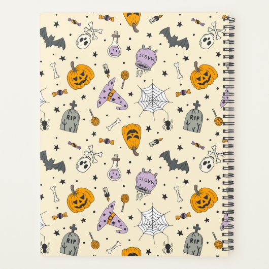 Cute Halloween Pattern Planner (Achterkant)