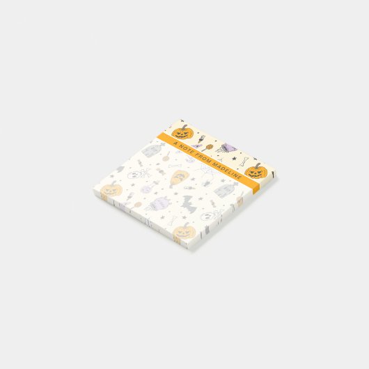 Cute Halloween Pattern Post-it® Notes (Schuin)