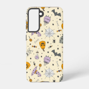 Cute Halloween Pattern Samsung Galaxy Hoesje