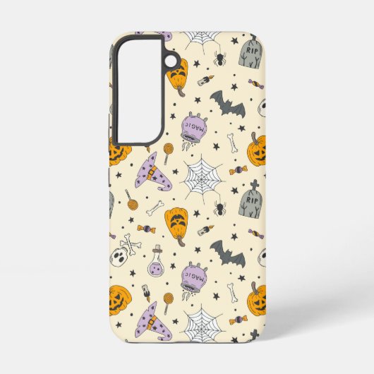 Cute Halloween Pattern Samsung Galaxy Hoesje (Achterkant)