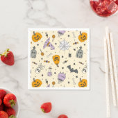 Cute Halloween Pattern Servet (Insitu)