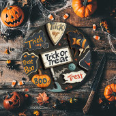 Cute Halloween Pattern Snijplank