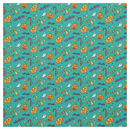 Cute Halloween Pattern Stof (Swatch)