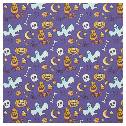 Cute Halloween Pattern Stof (Swatch)