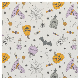 Cute Halloween Pattern Stof